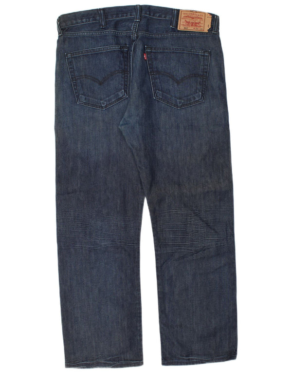 Levi's Herre 501 Straight Jeans W38 L30 Marineblå Bomuld