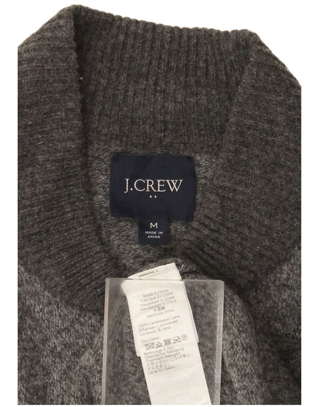 J. Crew Herre cardigan sweater Medium Grey Flecked Lammeuld