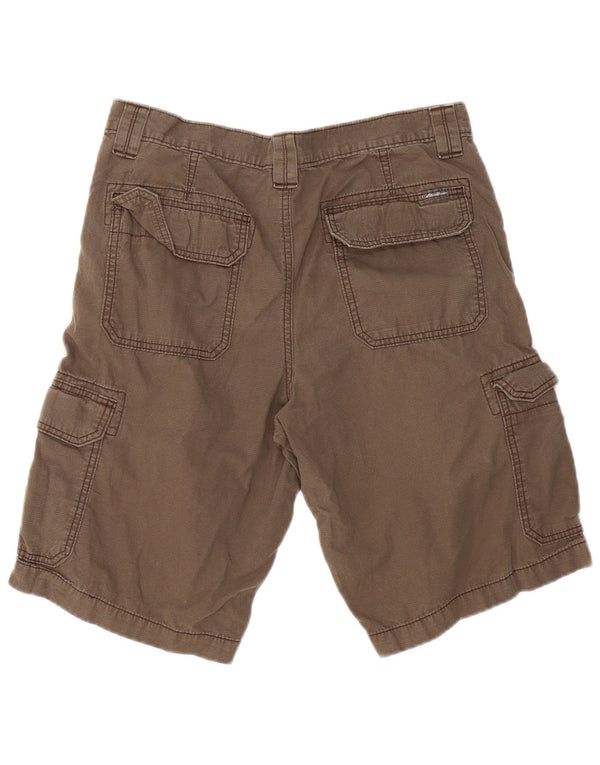 EDDIE BAUER Herre Cargo Shorts W33 Large Grå Bomuld