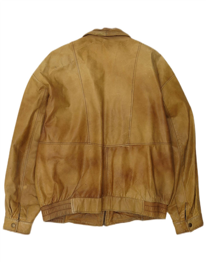 Charles A Lindbergh Herre Flight Aviator Jacket EU 52 XL Beige