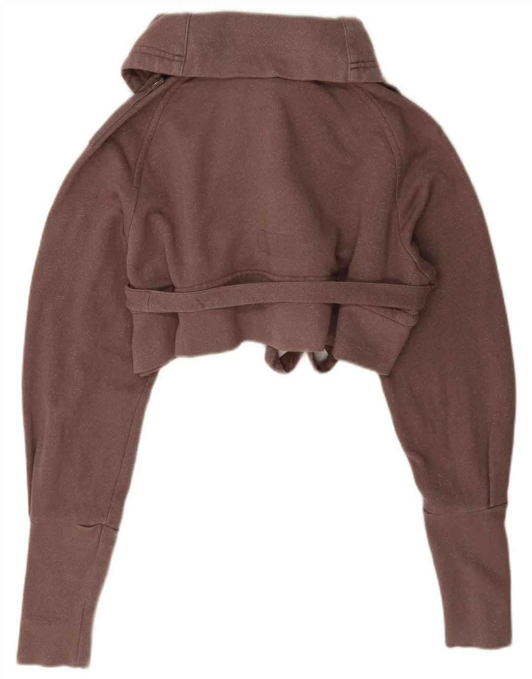Adidas Womens Crop Oversized træningsdragt topjakke EU 34 XS brun bomuld