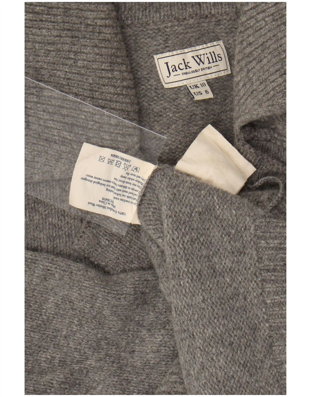 JACK WILLS Dame oversized cardigan sweater UK 10 Small Grey