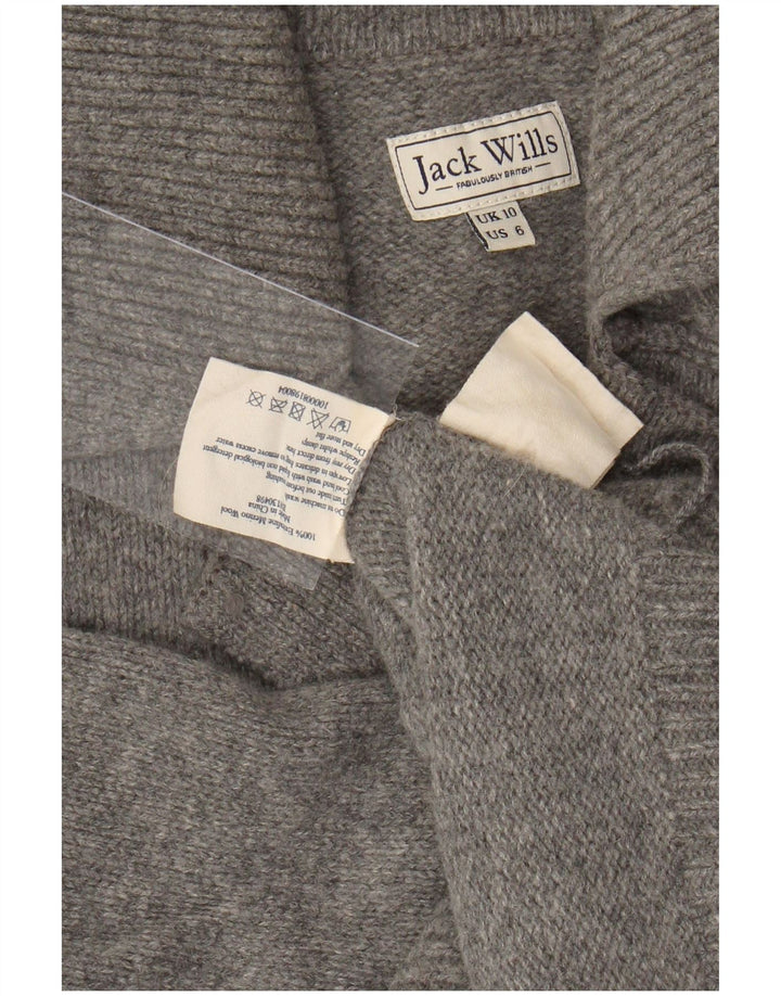 JACK WILLS Dame oversized cardigan sweater UK 10 Small Grey