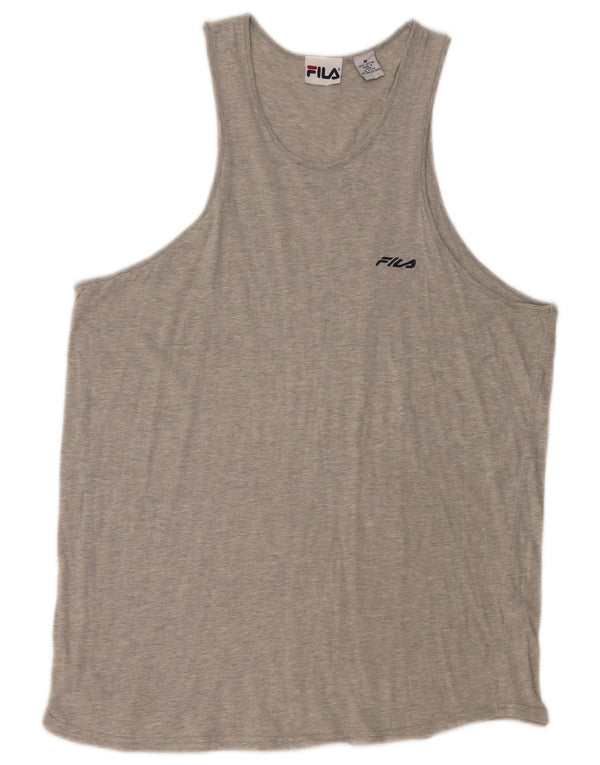 Fila Damevest Top UK 14 Medium Grå Bomuld