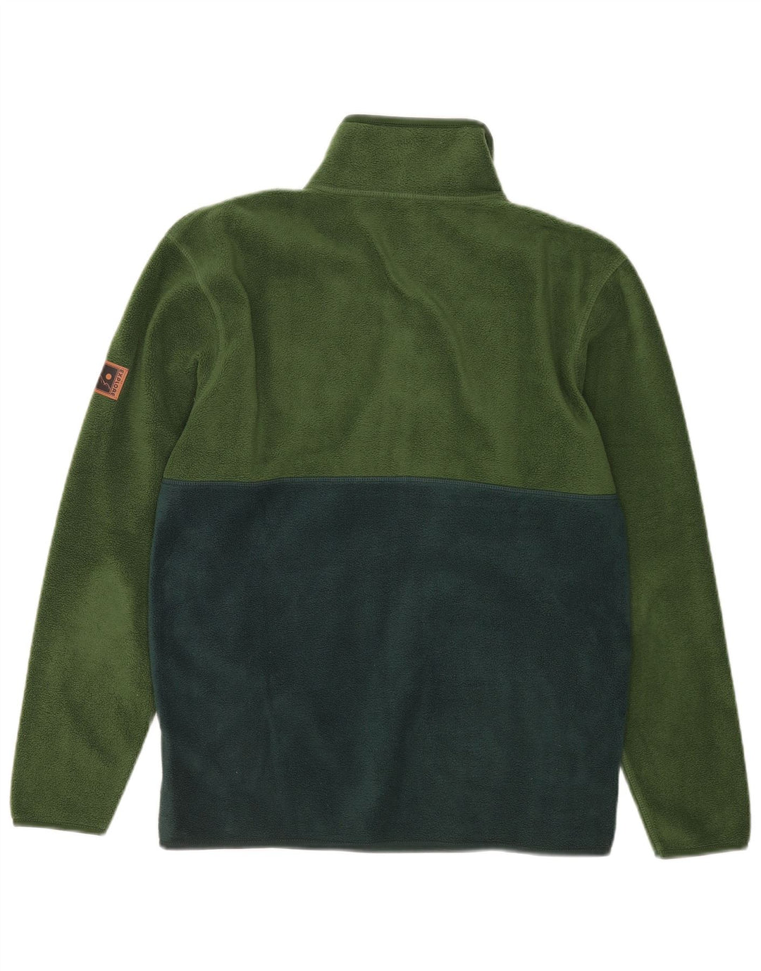 Vintage fleecetrøje med lynlås til mænd mellem grøn Colourblock Polyester