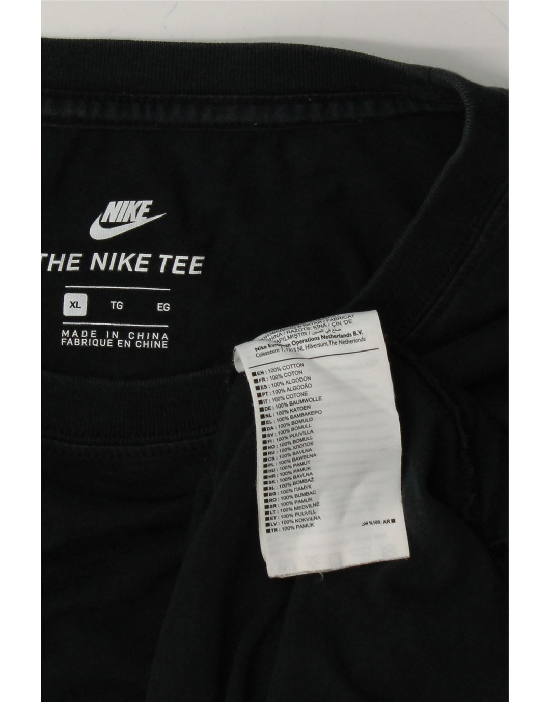 NIKE Mens T-Shirt Top XL Black Cotton Vintage Nike and Second-Hand Nike from Messina Hembry 