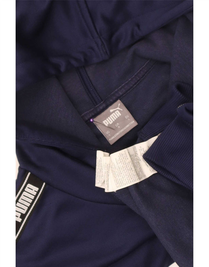 Puma Grafisk hættetrøje til mænd, stor marineblå polyester