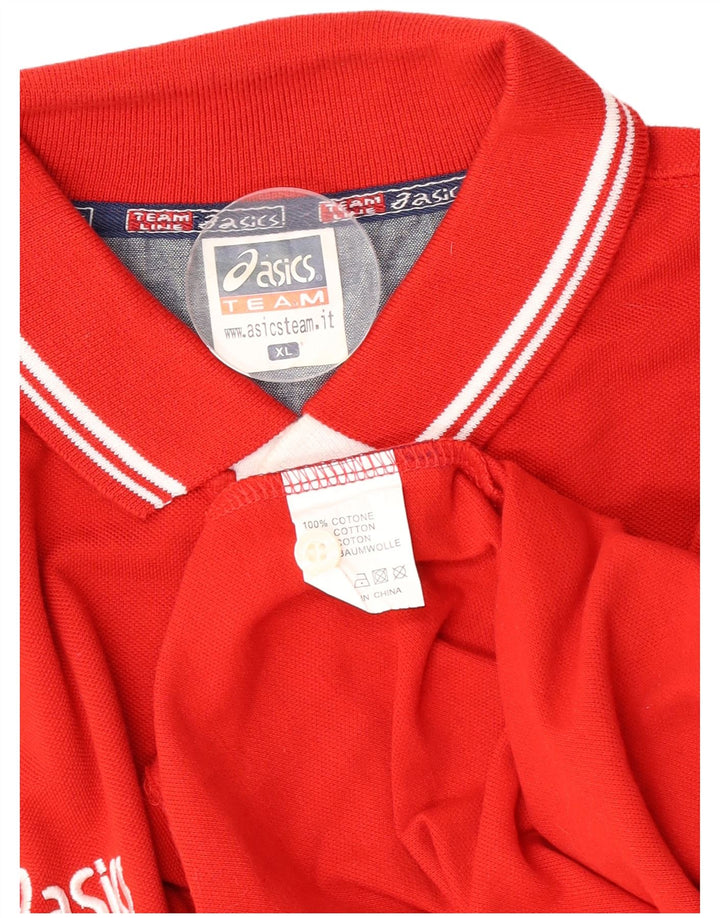 Asics herre poloshirt XL rød bomuld