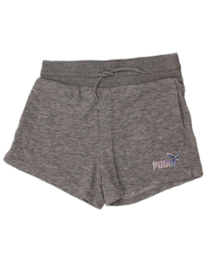 Puma piger grafiske sportsshorts 11-12 år mellemgrå