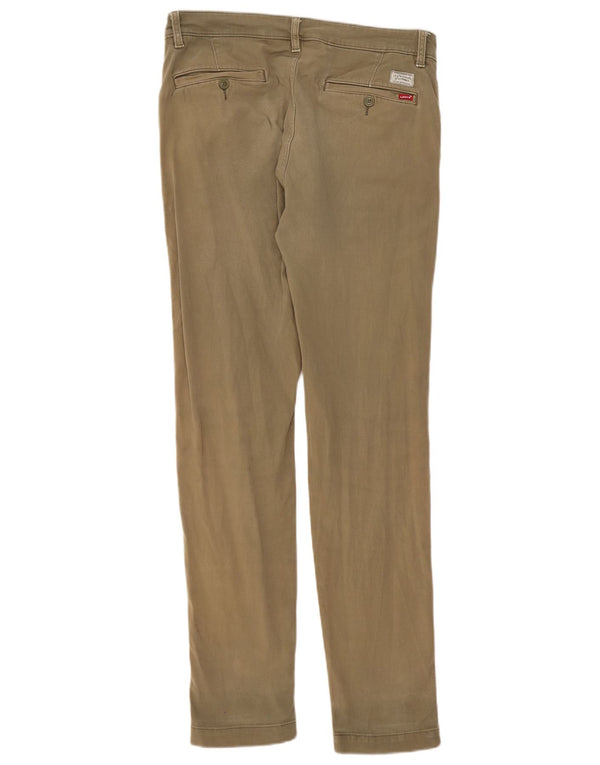 Levi's Standard Chinobukser med konisk pasform til mænd W32 L34 Khaki Bomuld