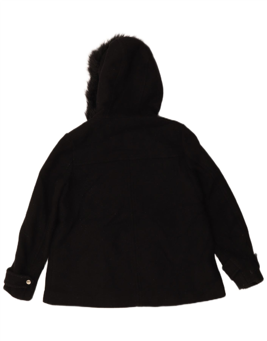 Zara oversize overfrakke med hætte til kvinder UK 10 Small Black