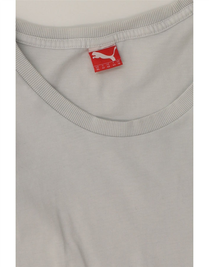 PUMA Womens T-Shirt Top UK 16 Large Blue Vintage Puma and Second-Hand Puma from Messina Hembry 