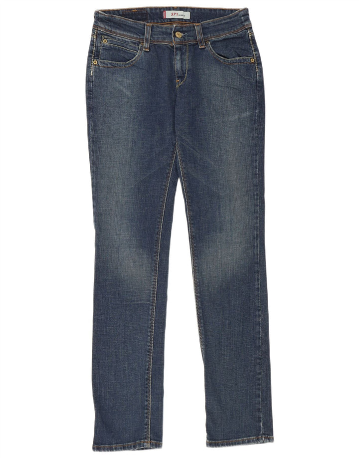 Levi's Dame 571 Slim Jeans W30 L32 Blå Bomuld