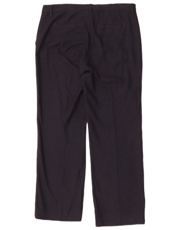 Gant lige jakkesæt til kvinder bukser UK 14 Large W30 L29 Marineblå polyester