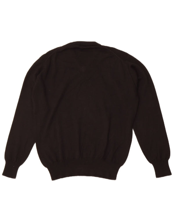 Cerruti 1881 Herre V-hals sweater IT 48 Medium Sort Merinould