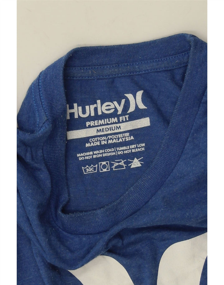 Hurley Herre Premium Fit Grafisk T-shirt Top Medium Blue Bomuld
