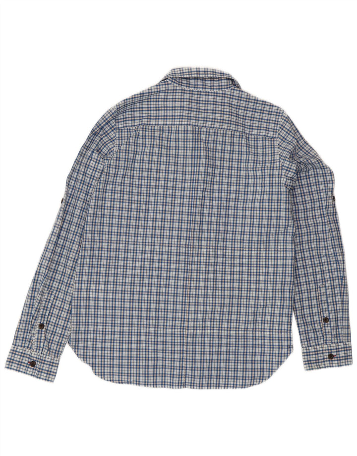 Patagonia Dameskjorte UK 14 Medium Blue Ternet Bomuld