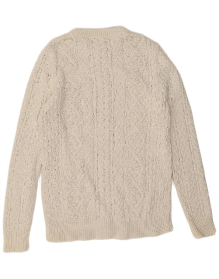 Zara Dame sweater med rund hals, medium hvid
