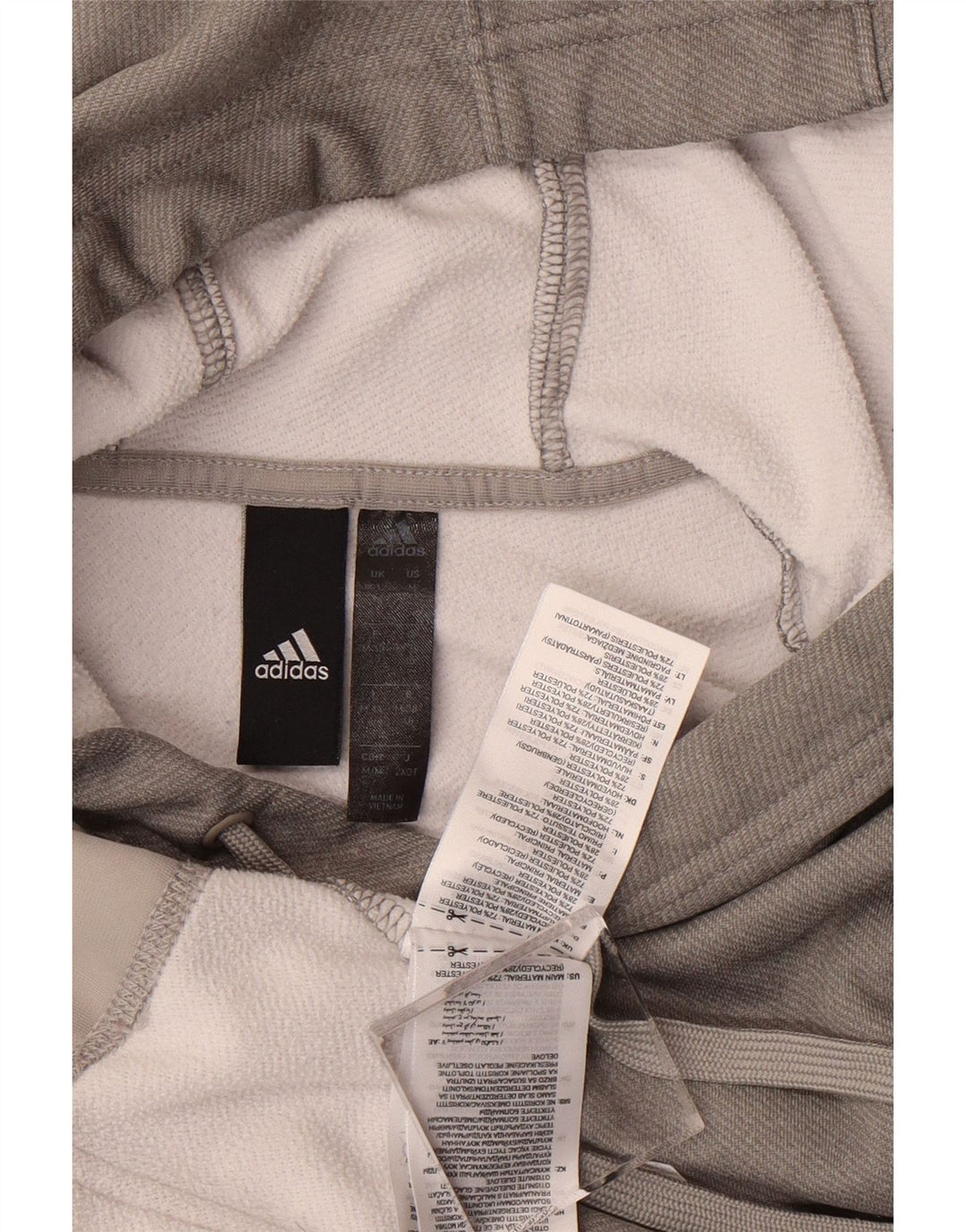 ADIDAS Womens Aeroready Graphic Hoodie Jumper UK 14 Medium Grey Polyester