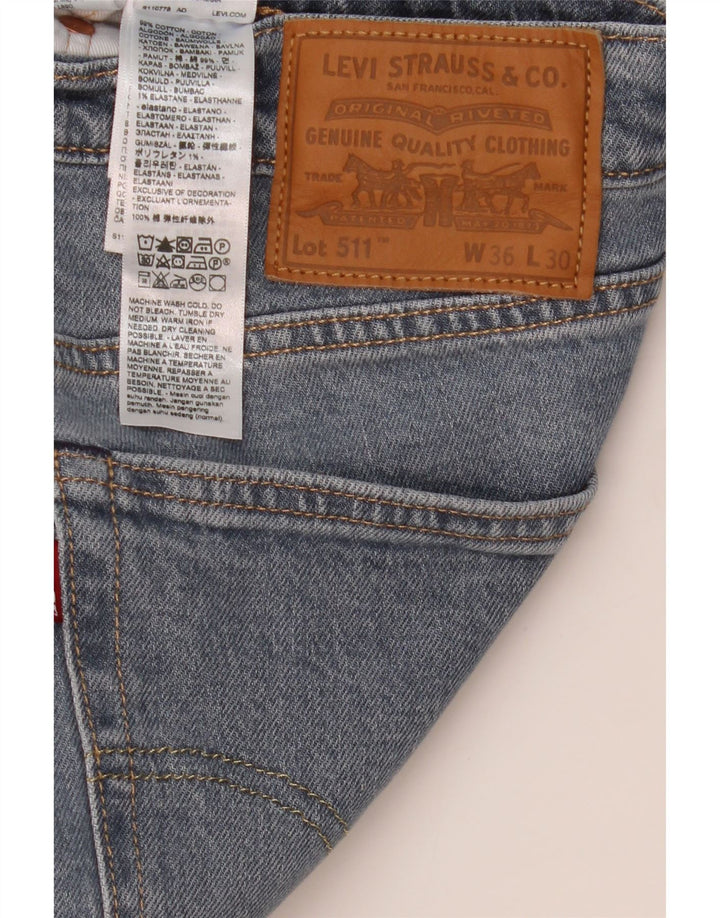 Levi's Herre 511 Slim Jeans W36 L30 Blå Bomuld