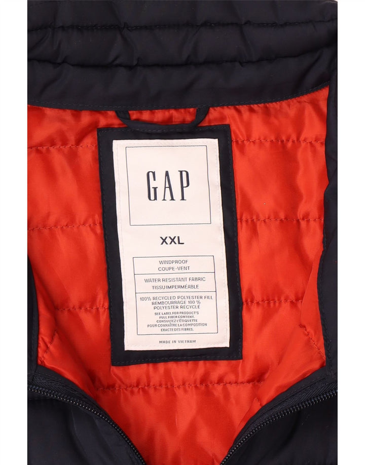 GAP Herre Polstret Gilet UK 44 2XL Navy Blue Polyester