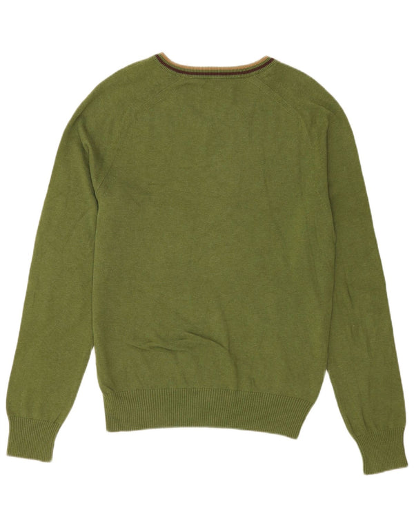 Penguin Herre V-hals sweater Medium Grøn Stribet Bomuld