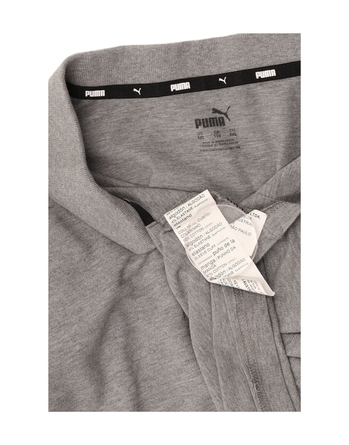 Puma Polo Shirt til mænd 2XL Grå Flecked Bomuld