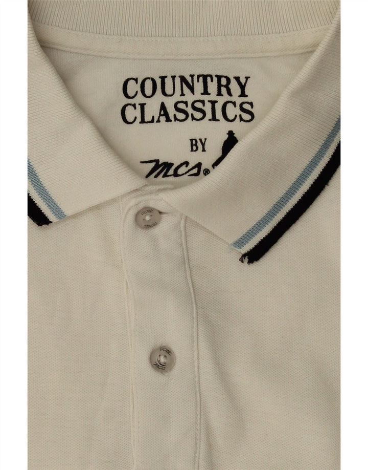 MARLBORO CLASSICS Mens Polo Shirt Small White Cotton Vintage Marlboro Classics and Second-Hand Marlboro Classics from Messina Hembry 
