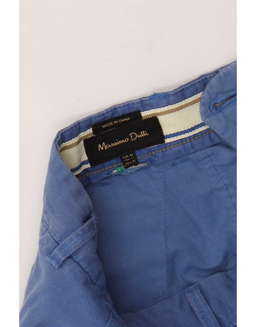 Massimo Dutti Herre Cargo Shorts EU 42 Large W32 Blå