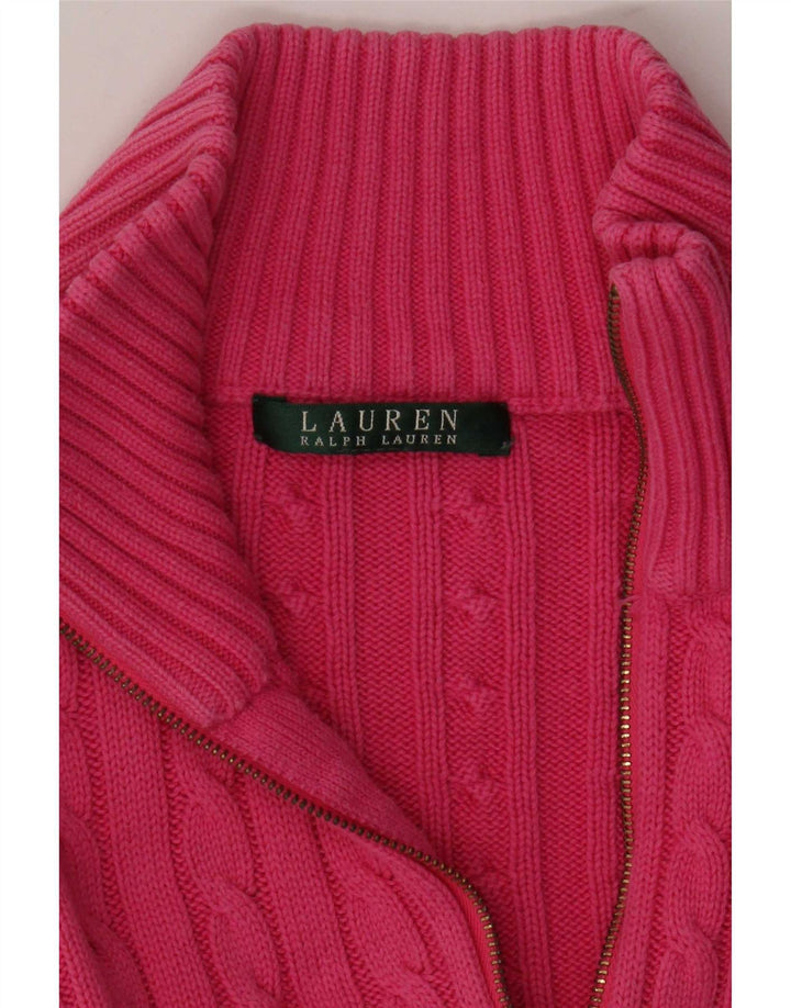 Ralph Lauren Dame Cardigan Sweater UK 8 Small Pink