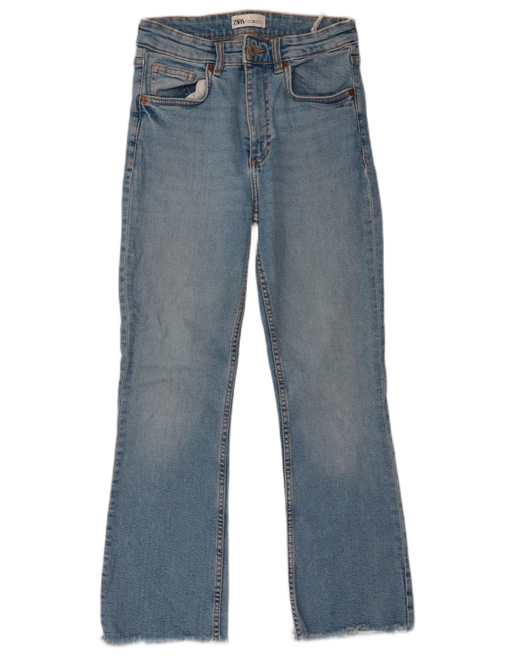 Zara Dame Bootcut Jeans EU 36 XS W26 L25 Blå Bomuld