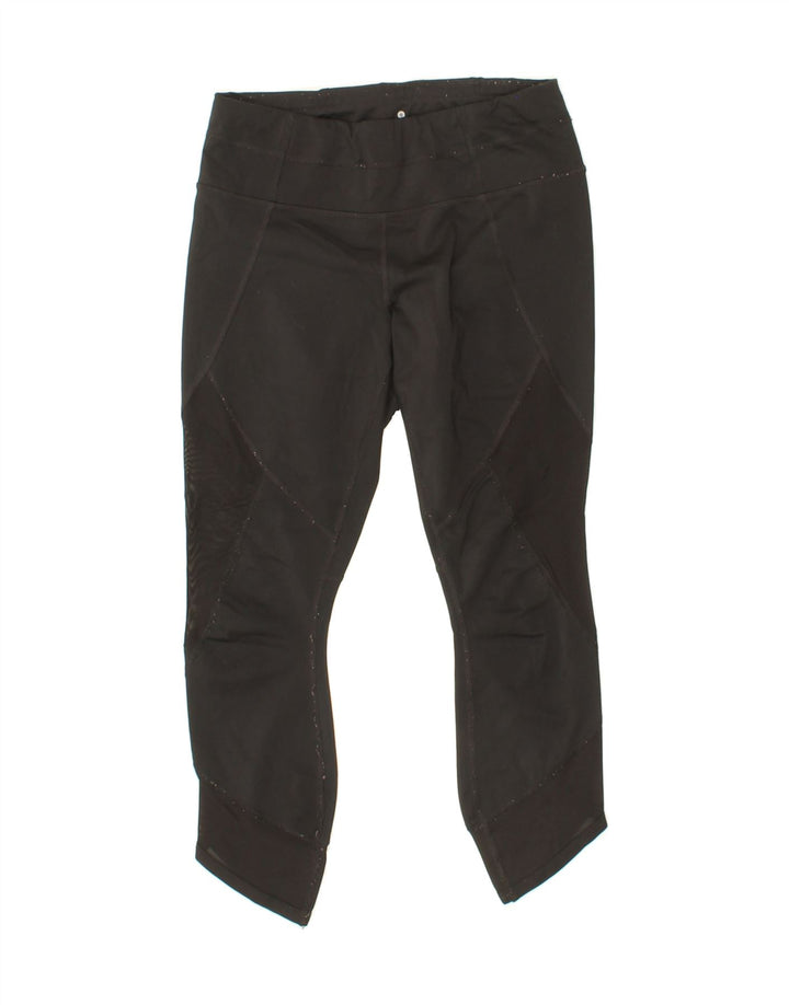 ATHLETA Womens Capri Leggings UK 10 Small  Black Polyester Vintage Athleta and Second-Hand Athleta from Messina Hembry 