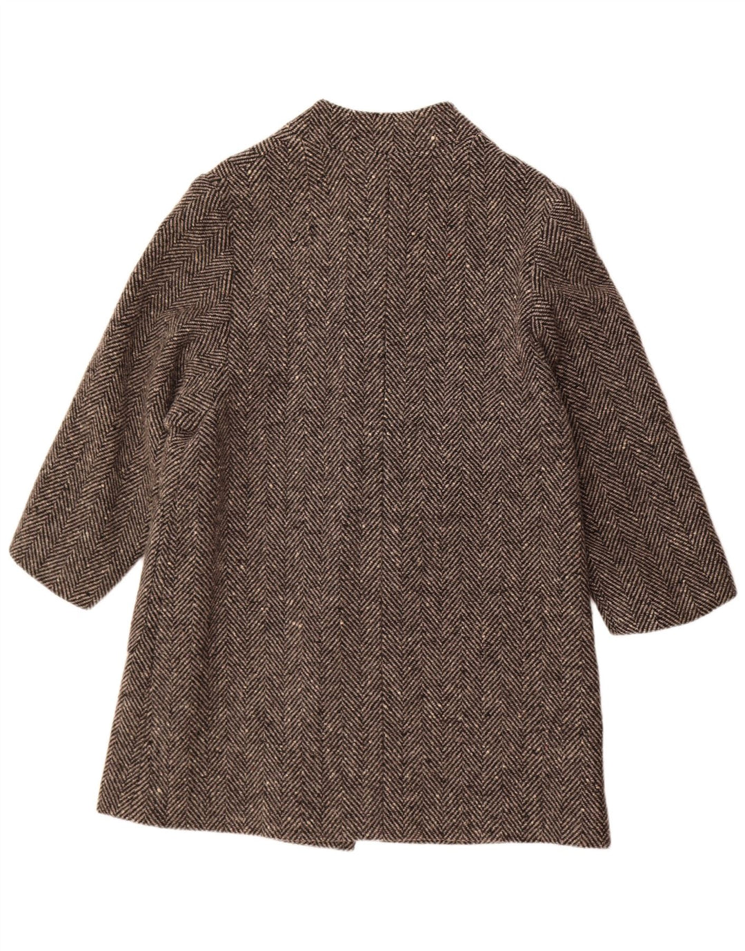 Vintage dameoverfrakke UK 14 Medium Grey Herringbone