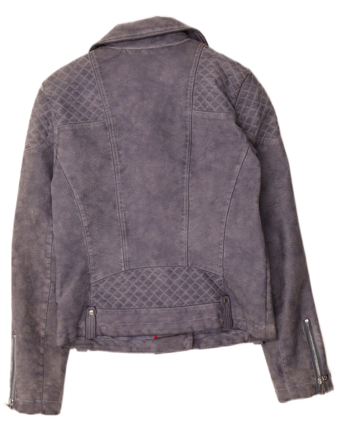 Tommy Hilfiger dame bikerjakke i imiteret læder UK 10 lille grå