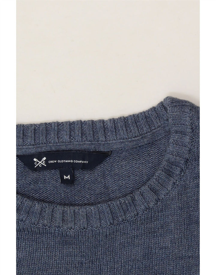 CREW CLOTHING Mens Crew Neck Jumper Sweater Medium Navy Blue Cotton Vintage Crew Clothing and Second-Hand Crew Clothing from Messina Hembry 