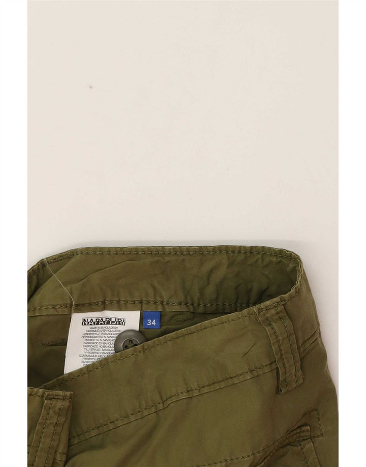 Napapijri Herre Cargo Shorts W34 Large Green Bomuld
