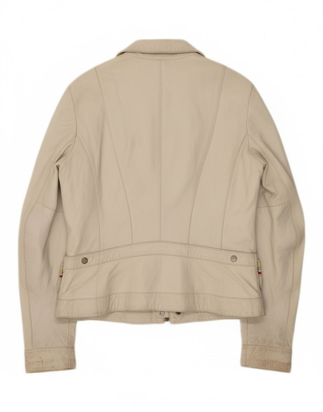 Kor@Kor Dame Læderjakke IT 48 XL Off White Læder