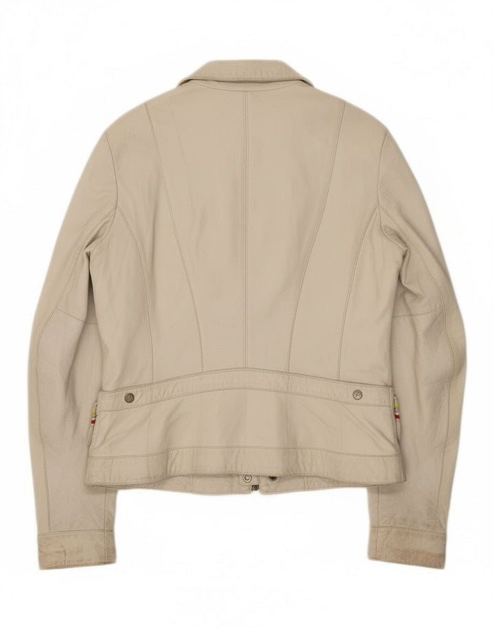 Kor@Kor Dame Læderjakke IT 48 XL Off White Læder