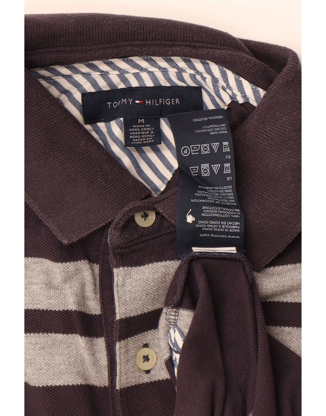 TOMMY HILFIGER Poloshirt til mænd Medium marineblå stribet bomuld