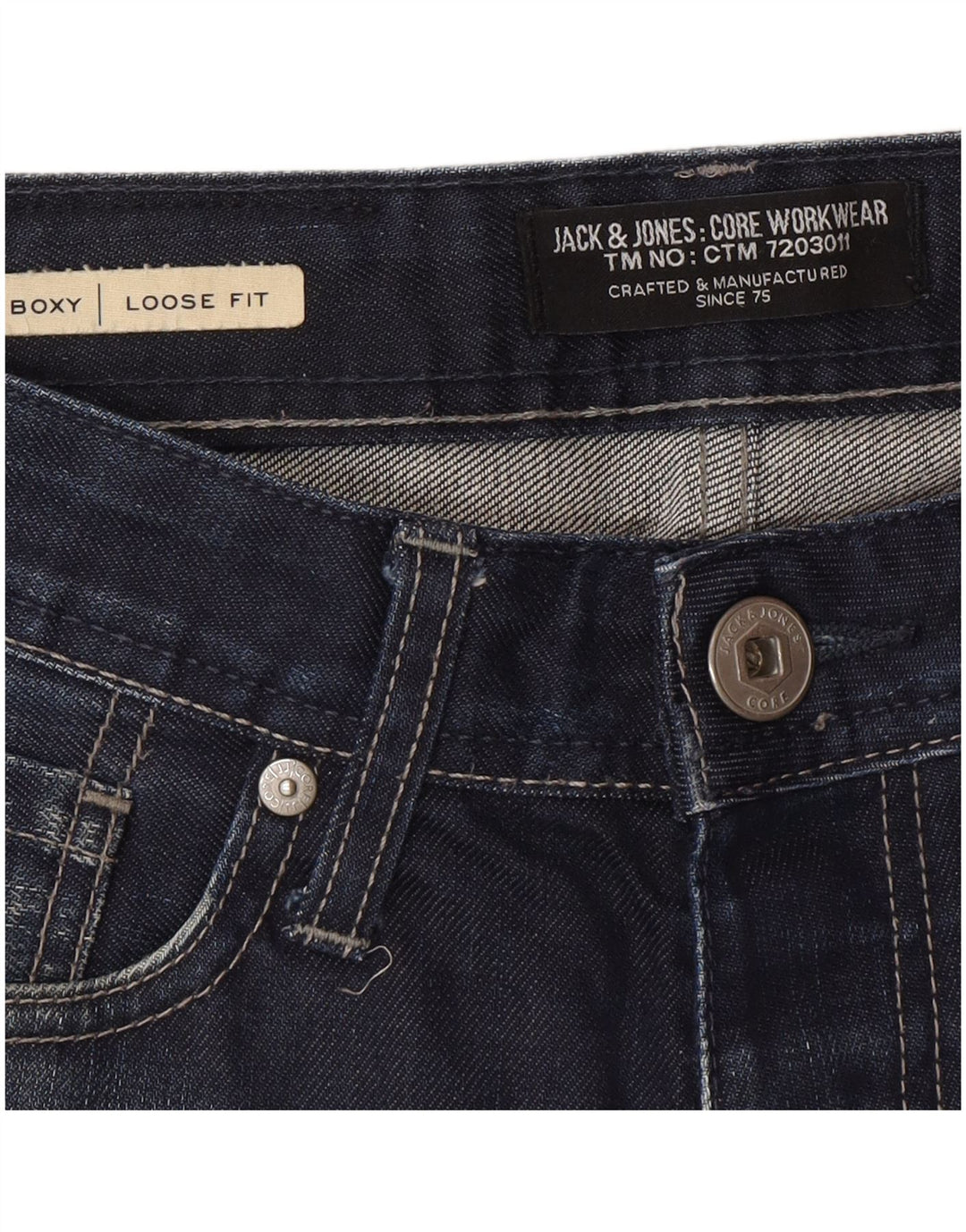 Jack & Jones Herre Boxy Loose Jeans W28 L30 Blå