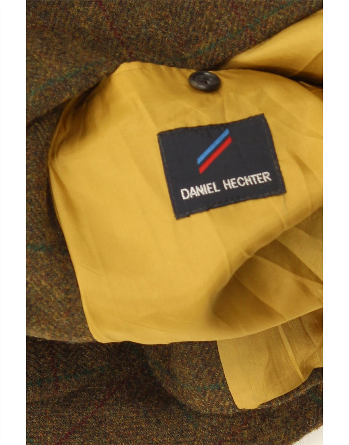 Daniel Hechter Herre 2 i 1 Blazer Jacket UK 40 Large Green Houndstooth