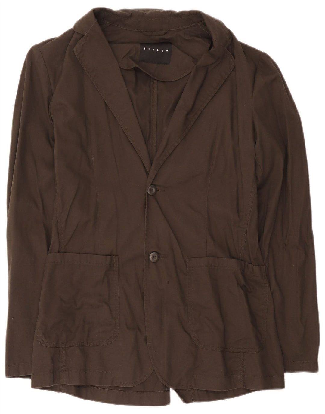 Sisley Herre 2-knaps blazerjakke IT 48 Medium brun bomuld