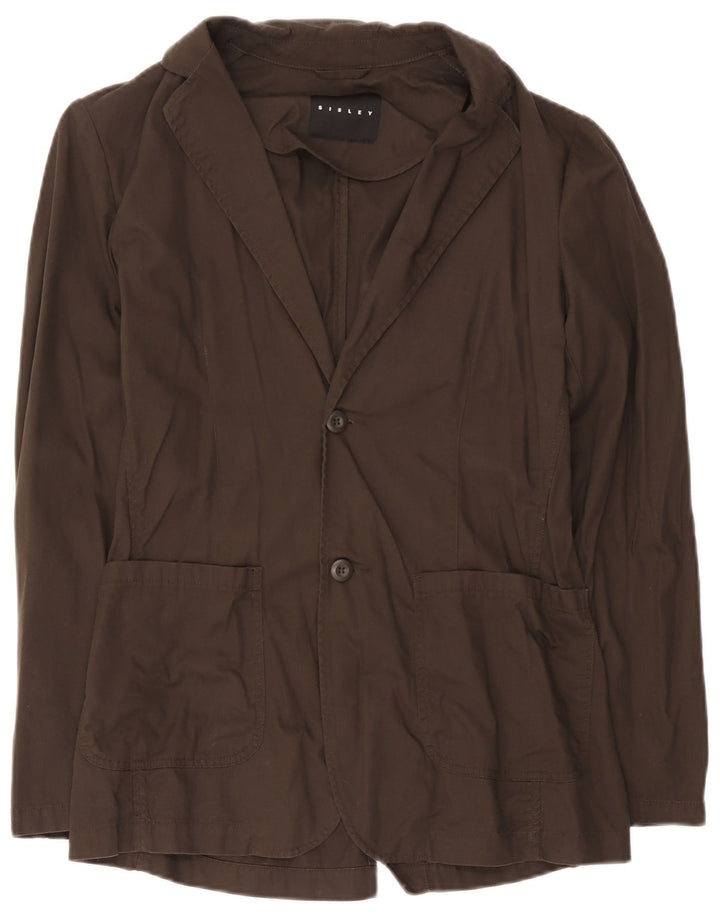 Sisley Herre 2-knaps blazerjakke IT 48 Medium brun bomuld