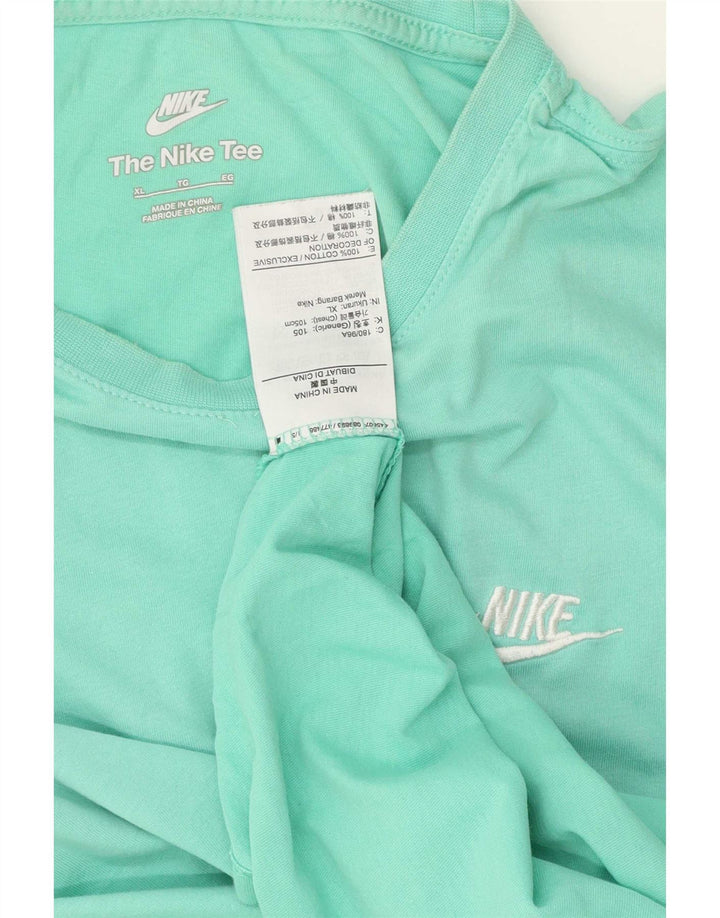 Nike T-shirt top til mænd XL turkis bomuld