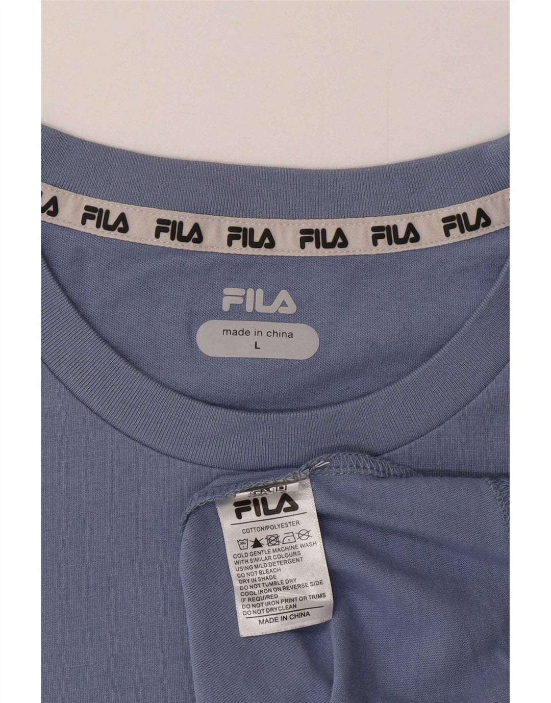 Fila Herre Grafisk T-Shirt Top Stor Blå Bomuld