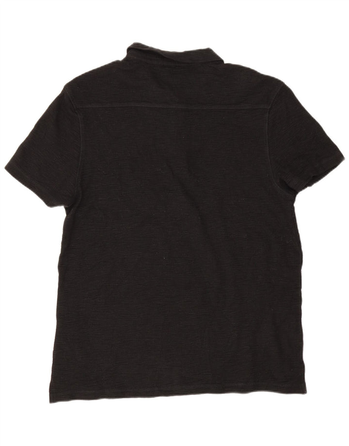 All Saints Herre Polo Shirt Stor Sort Bomuld
