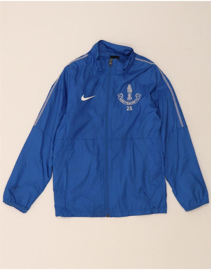 NIKE Boys Graphic Tracksuit Top Jacket 10-11 Years Medium  Blue Polyester Vintage Nike and Second-Hand Nike from Messina Hembry 