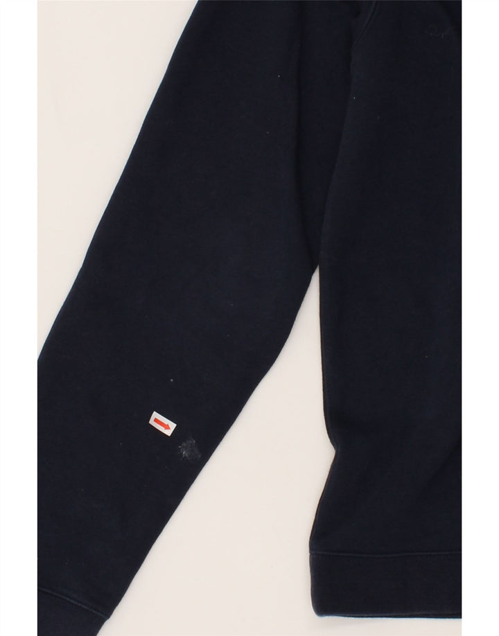 NIKE Mens Graphic Zip Hoodie Sweater Small Navy Blue Vintage Nike and Second-Hand Nike from Messina Hembry 