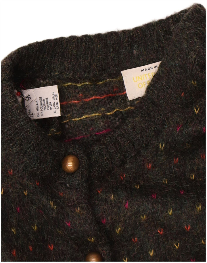 Benetton Dame Cardigan Sweater UK 14 Medium Flerfarvet Fair Isle