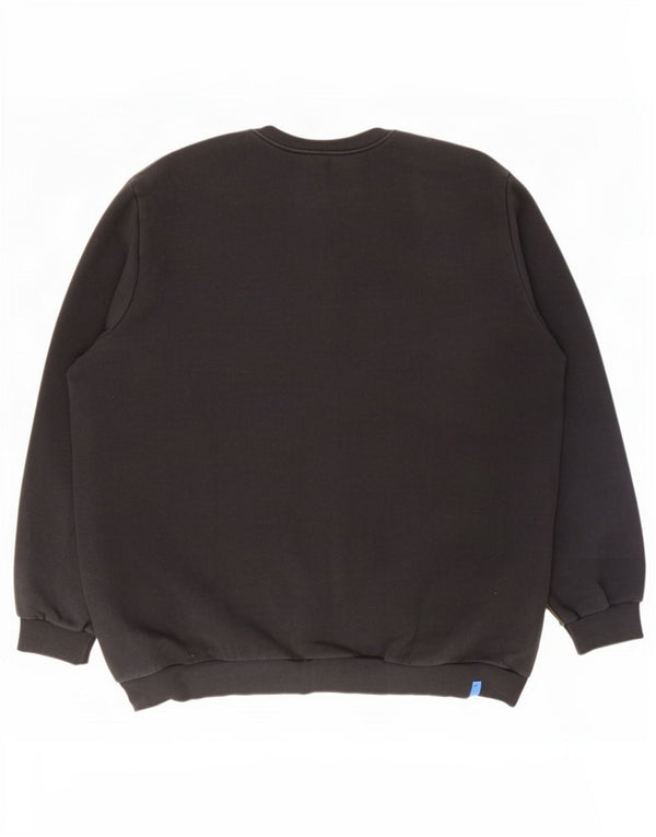 Adidas Herre Sweatshirt Jumper 2XL Sort Colourblock Bomuld